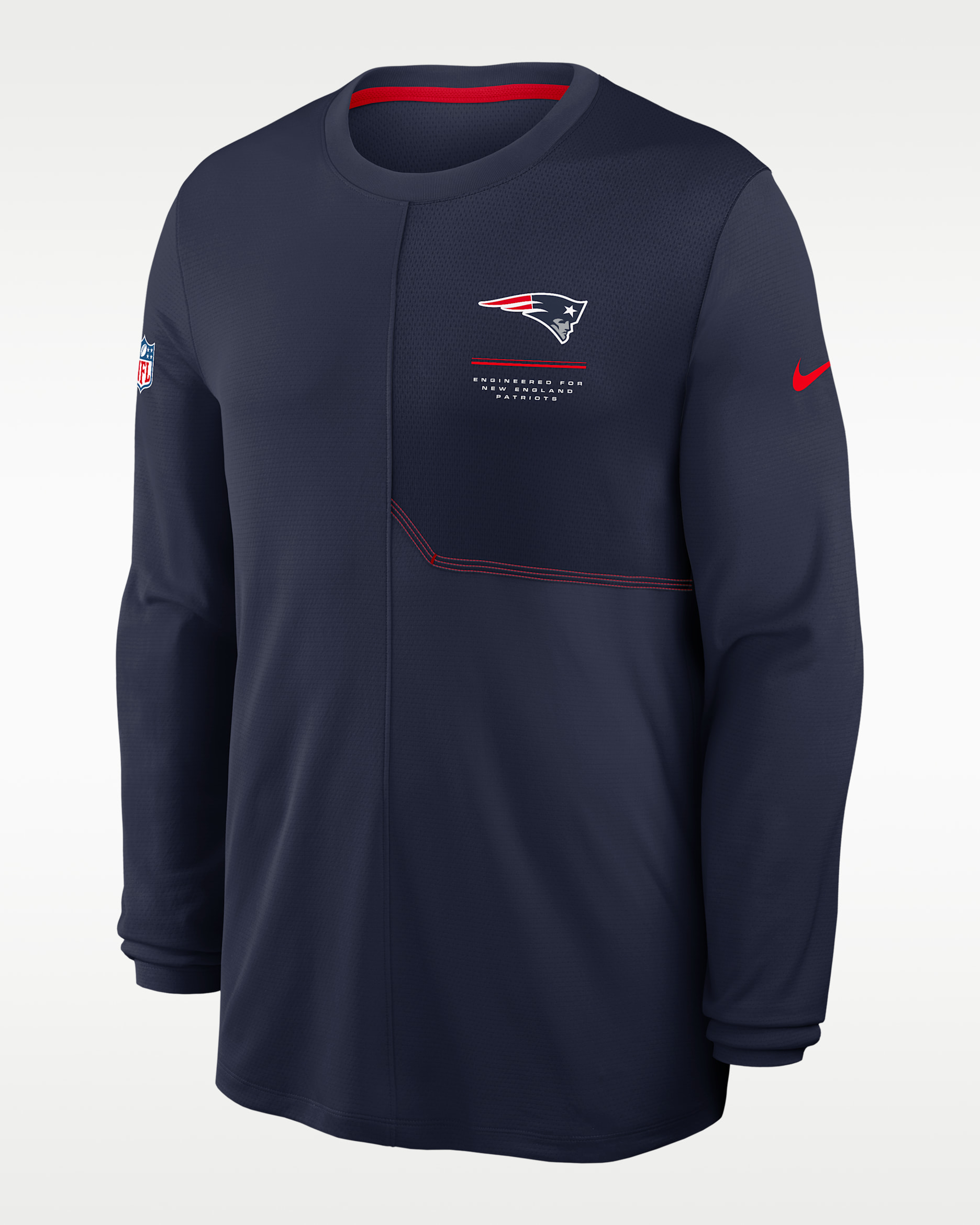 New England Patriots Sideline Coach Men's Nike Dri-FIT NFL Long